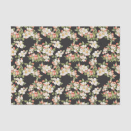 Black Floral Elegant Tissuepapier