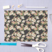 Black Floral Elegant Tissuepapier (Craft)