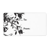 Black Floral Etiket (Voorkant)