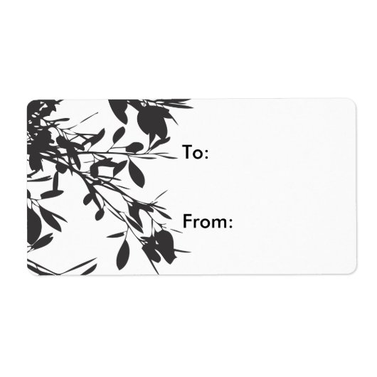 Black Floral Etiket (Voorkant)