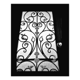 Black Floral Foto Afdruk