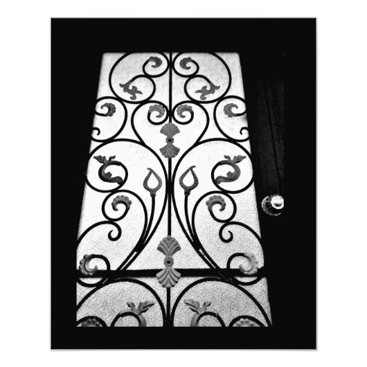 Black Floral Foto Afdruk (Voorkant)