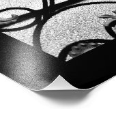 Black Floral Foto Afdruk (Hoek)