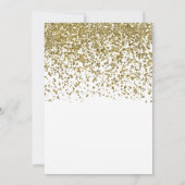 Black Floral Gold Glitter ONE 1 1e verjaardag Kaart (Achterkant)