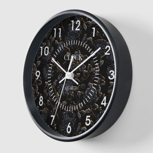 Black Floral Gold Moonlight Modern White Dial (Hoek)