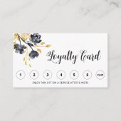 *~* Black. FLORAL Gold QR LOGO Rewards Hartelijk d Klantenkaartje (Voorkant)