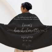 Black Floral Gothic Bachelorette Party Strandlaken