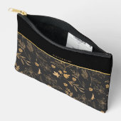 Black Floral Grace Maid of honor Accessory Pouch Etui (Open)