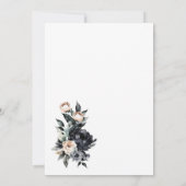 Black Floral Grey Arch Wedding Save the Date (Achterkant)