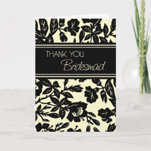 Black Floral Hartelijk dank voor uw briefkaart