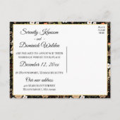 Black Floral is net getrouwd met huwelijksaankondi Aankondigingskaart (Achterkant)