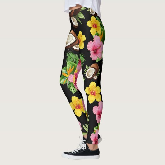 Black Floral Leggings (Links)