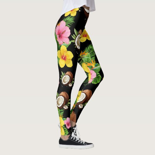 Black Floral Leggings (Rechts)
