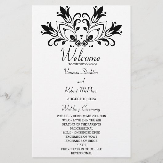 Black Floral Mandala (Voorkant)