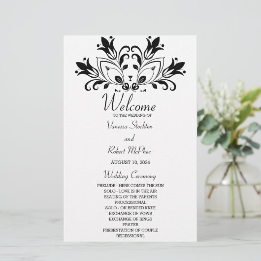 Black Floral Mandala (Staand voorkant)