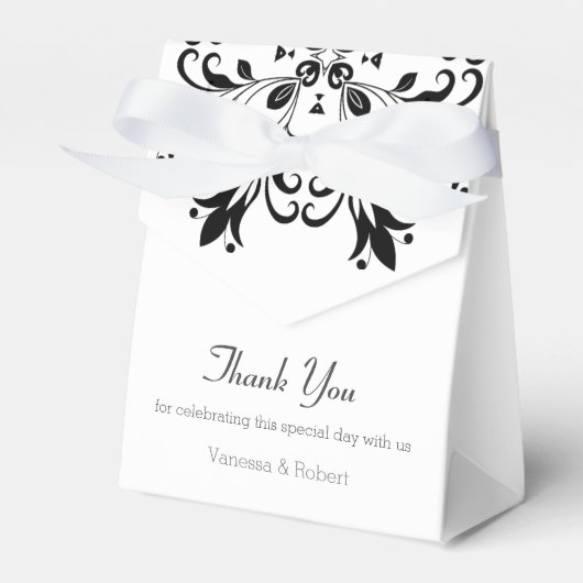Black Floral Mandala Bedankdoosjes