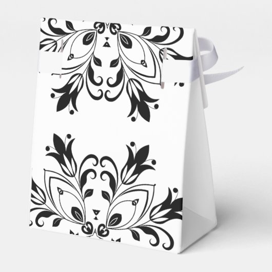 Black Floral Mandala Bedankdoosjes (Achterkant)