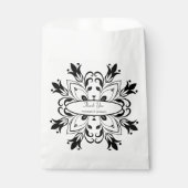 Black Floral Mandala Bedankzakje (Voorkant)