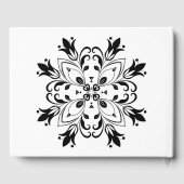 Black Floral Mandala Gastenboek (Achterkant)