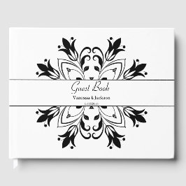 Black Floral Mandala Gastenboek