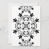 Black Floral Mandala Kaart (Achterkant)