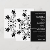 Black Floral Mandala Kaart (Voorkant / Achterkant)