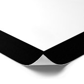 Black Floral Mandala op wit Poster (Hoek)