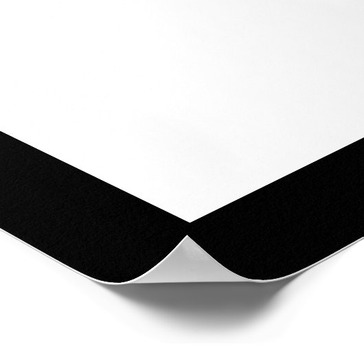 Black Floral Mandala op wit Poster (Hoek)