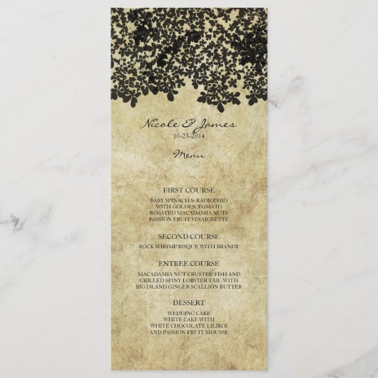 Black Floral Menu (Voorkant)