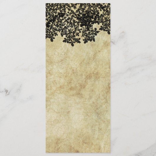 Black Floral  Menu (Achterkant)
