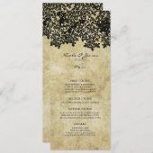 Black Floral Menu (Voorkant / Achterkant)