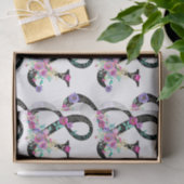 Black Floral Modern Ampersand Chic Spring Wedding Tissuepapier (Geschenk)