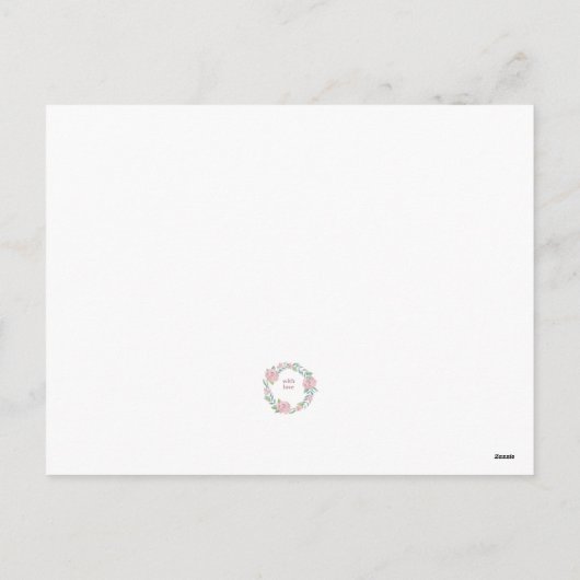 Black Floral Moederdag Holiday Post Kaart (Achterkant)