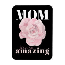 Black Floral Moederdag vakantiemagnet