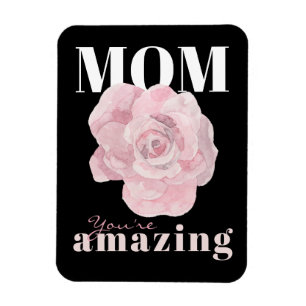 Black Floral Moederdag vakantiemagnet Magneet