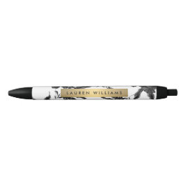  Black Floral Pattern gepersonaliseerd Zwarte Inkt Pen