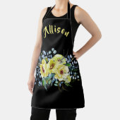 Black Floral persoonlijk Schort (Insitu)