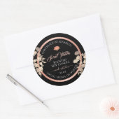 Black Floral Product Packaging Labels Roos Gold (Envelop)