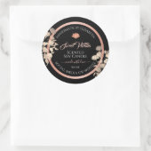 Black Floral Product Packaging Labels Roos Gold (Tas)