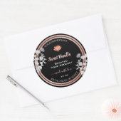 Black Floral Product Packaging Labels Roos Gold (Envelop)