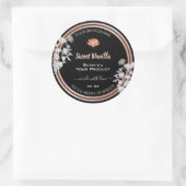 Black Floral Product Packaging Labels Roos Gold (Tas)