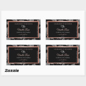 Black Floral Product Packaging Labels Roos Gold (Vel)