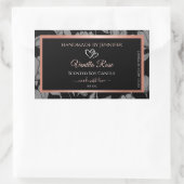 Black Floral Product Packaging Labels Roos Gold (Tas)