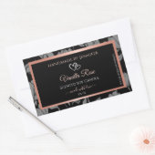 Black Floral Product Packaging Labels Roos Gold (Envelop)