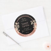 Black Floral Product Packaging Labels Roos Gold (Envelop)