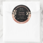Black Floral Product Packaging Labels Roos Gold (Tas)