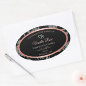 Black Floral Product Packaging Labels Roos Gold (Envelop)