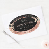 Black Floral Product Packaging Labels Roos Gold (Envelop)