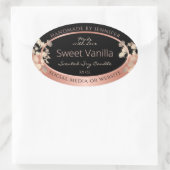Black Floral Product Packaging Labels Roos Gold (Tas)