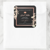 Black Floral Product Packaging Labels Roos Gold (Tas)